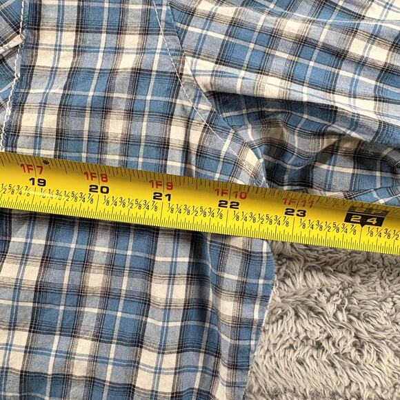 Wrangler Retro Western Plaid Pearl Snap Long Sleeve Shirt Sz L - Picture 8 of 9